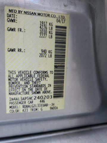 1N4AL3AP5HC240203 Nissan ALTIMA 2.5