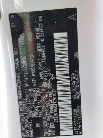 2T2ZK1BA5FC201027 Lexus RX 350