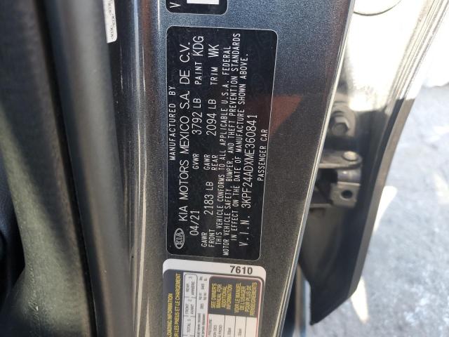 3KPF24ADXME360841 KIA FORTE FE