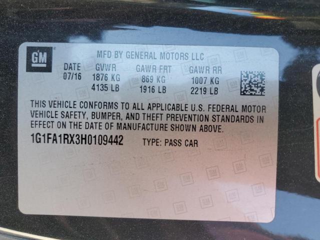 1G1FA1RX3H0109442 Chevrolet CAMARO LS