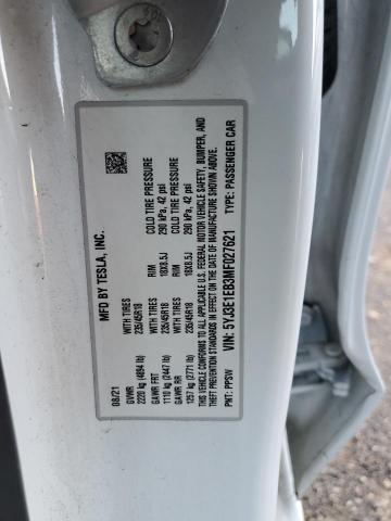 5YJ3E1EB3MF027621 Tesla MODEL 3