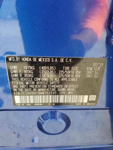 3CZRU5H19NM702595 Honda HR-V SPORT