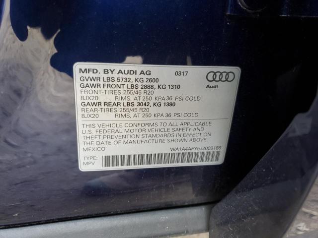 WA1A4AFY5J2009188 Audi Sq5 Premium Plus