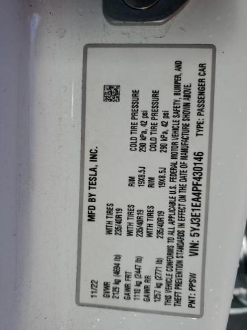 5YJ3E1EA4PF430146 Tesla MODEL 3