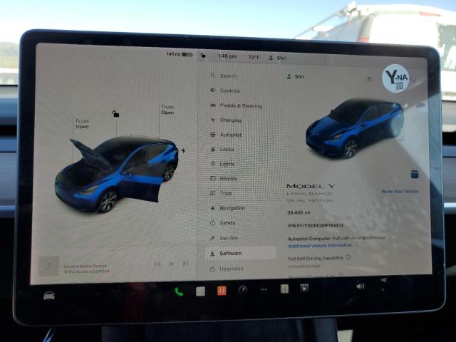 5YJYGDEE3MF149472 Tesla Model Y
