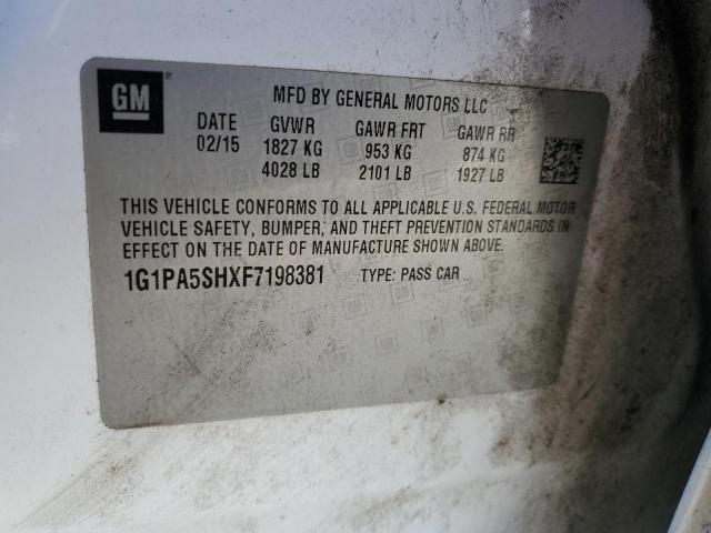 1G1PA5SHXF7198381 Chevrolet CRUZE LS