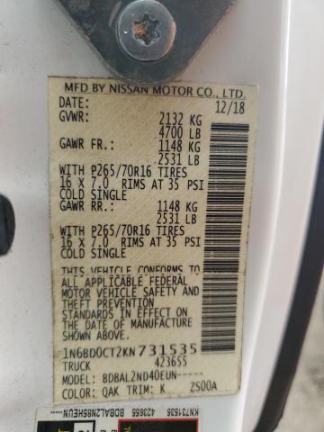 1N6BD0CT2KN731535 Nissan FRONTIER S