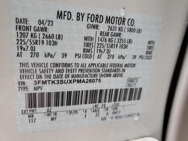 3FMTK3SUXPMA28075 Ford Mustang Mach-e Premium