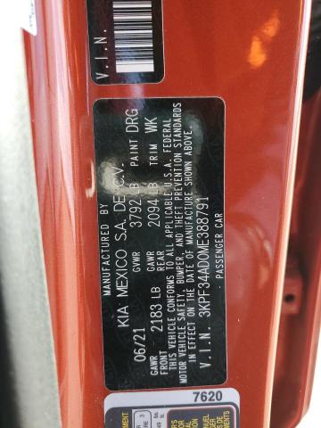 3KPF34AD0ME388791 KIA mpi nu