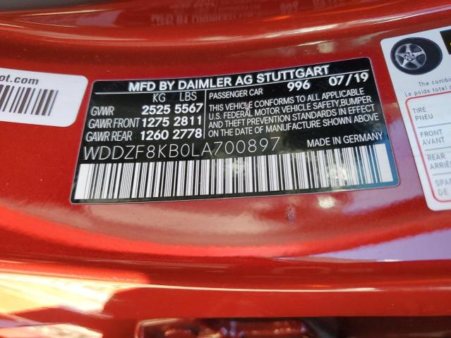 WDDZF8KB0LA700897 Mercedes-Benz E 63 AMG-S