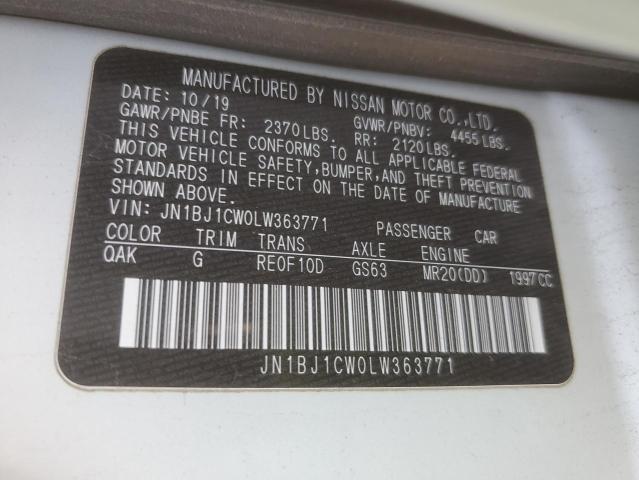 JN1BJ1CW0LW363771 Nissan 2020
