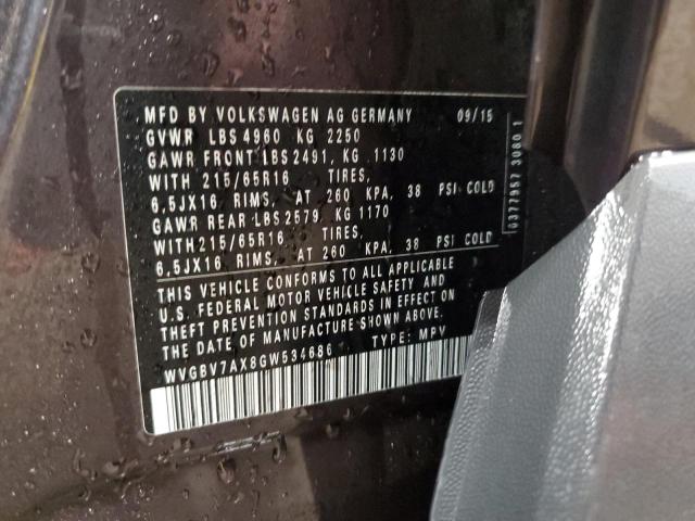 WVGBV7AX8GW534686 Volkswagen 2016