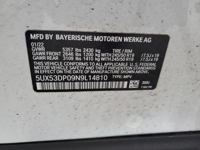 5UX53DP09N9L14810 BMW 2022