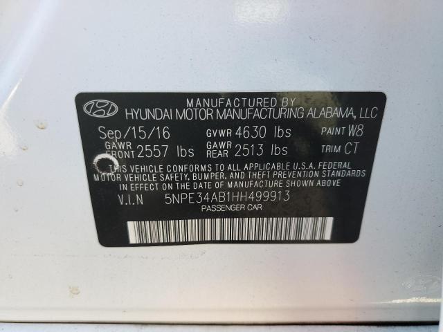 5NPE34AB1HH499913 Hyundai 2017