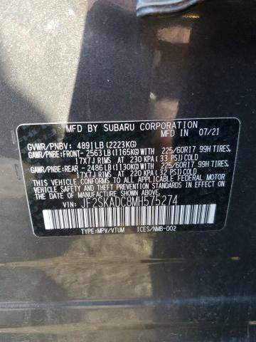 JF2SKADC8MH575274 Subaru Forester