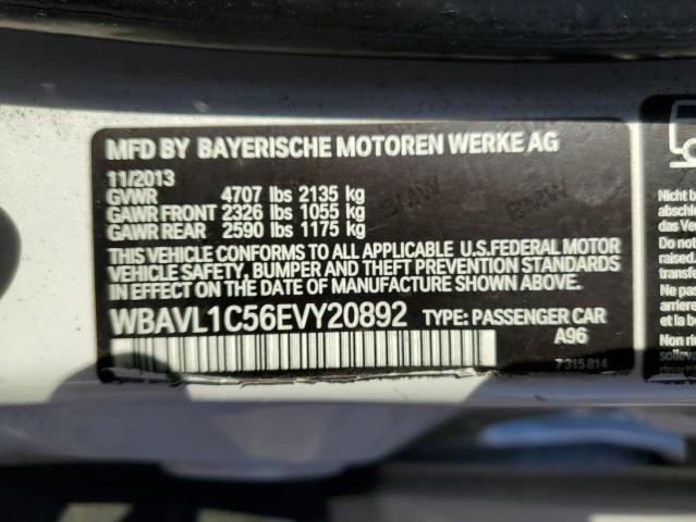 WBAVL1C56EVY20892 BMW 2014