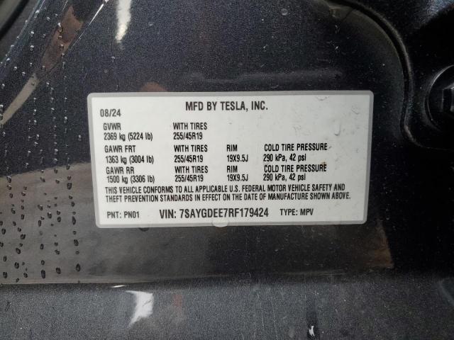 7SAYGDEE7RF179424 Tesla Model Y