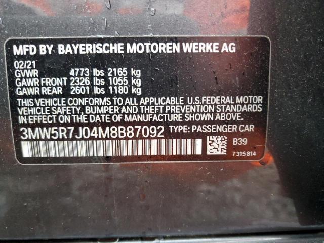 3MW5R7J04M8B87092 BMW 2021