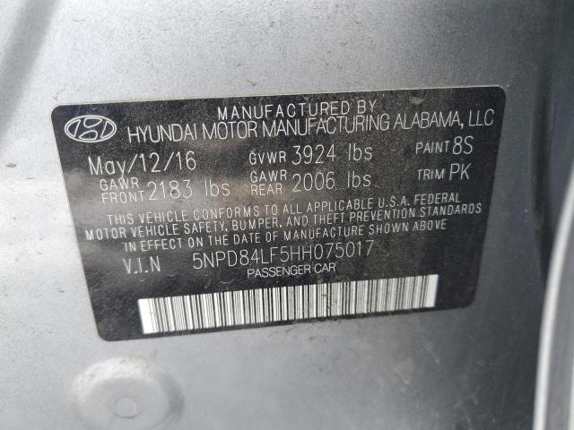 5NPD84LF5HH075017 Hyundai ELANTRA SE