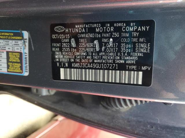 KM8J3CA49GU107271 Hyundai 2016