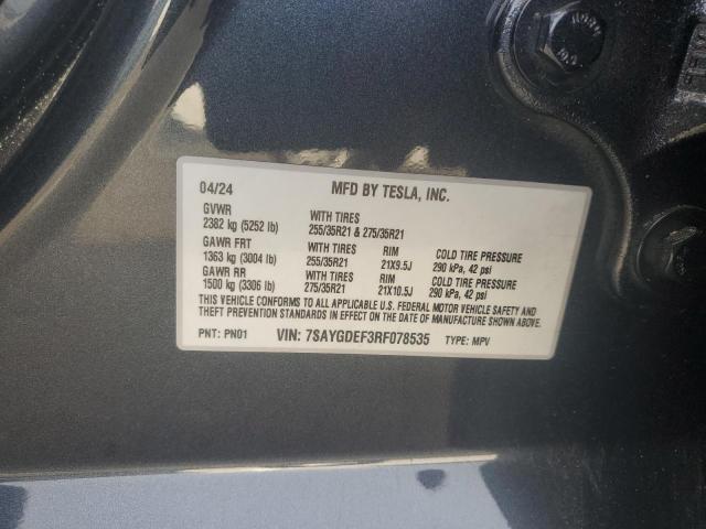 7SAYGDEF3RF078535 Tesla 2024