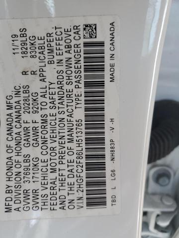 2HGFC2F86LH513765 Honda CIVIC SPOR