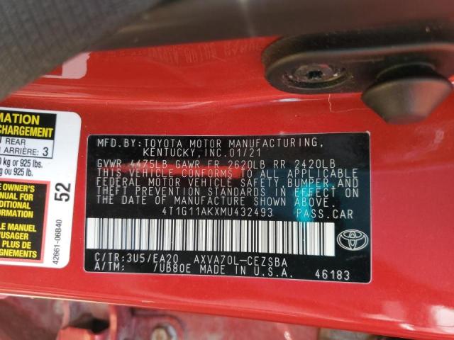 4T1G11AKXMU432493 Toyota a25a-fks