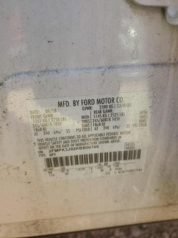2FMPK3J92KBB00766 Ford 2.0l gtdi w/premium fuel