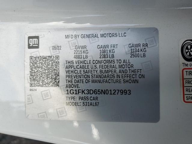 1G1FK3D65N0127993 Chevrolet CAMARO ZL1