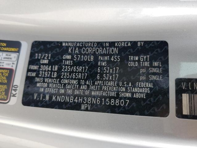 KNDNB4H38N6158807 KIA CARNIVAL L
