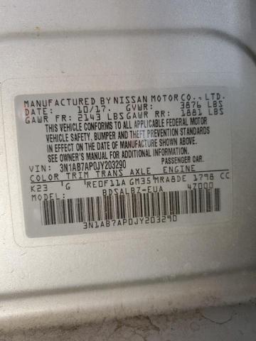 3N1AB7AP0JY203290 Nissan 2018