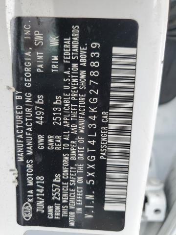 5XXGT4L34KG278839 KIA gdi