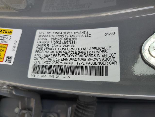 1HGCY2F55PA004989 Honda lfc5
