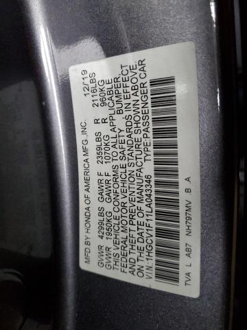 1HGCV1F11LA043346 Honda l15be