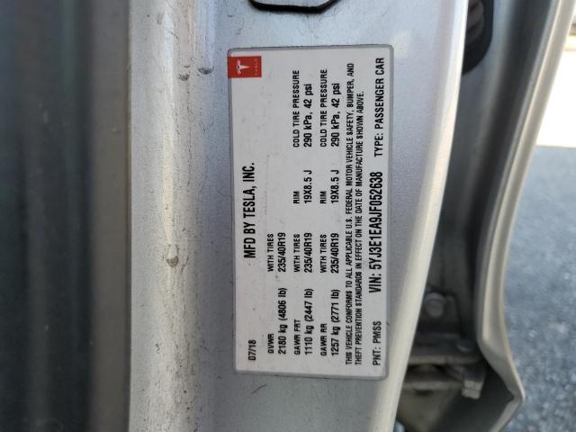 5YJ3E1EA9JF052638 Tesla 2018