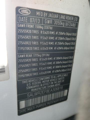 SALWR2EF8EA306818 Land Rover RANGE ROVE
