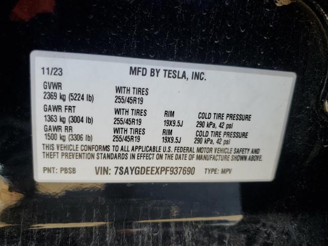 7SAYGDEEXPF937690 Tesla 2023