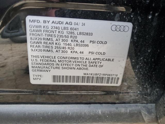 WA1KUBFZ1RP063718 Audi Q4 E-TRON