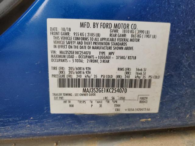 MAJ3S2GE1KC254070 Ford ECOSPORT S