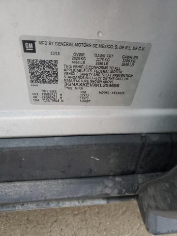 3GNAXKEVXKL204656 Chevrolet EQUINOX LT