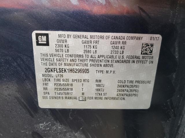 2GKFLSEK1H6296905 GMC TERRAIN SL