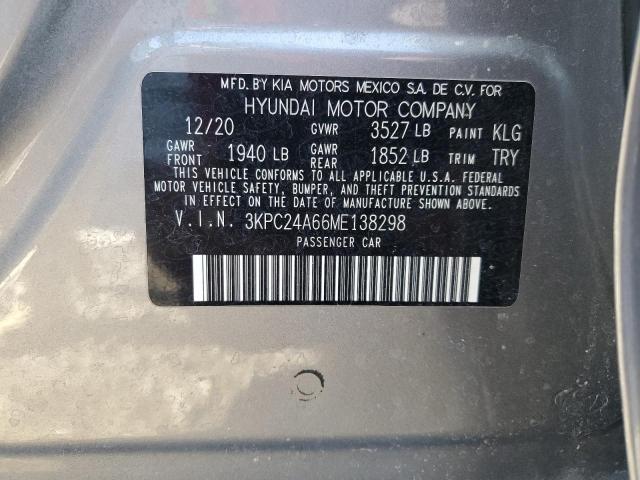 3KPC24A66ME138298 Hyundai ACCENT SE