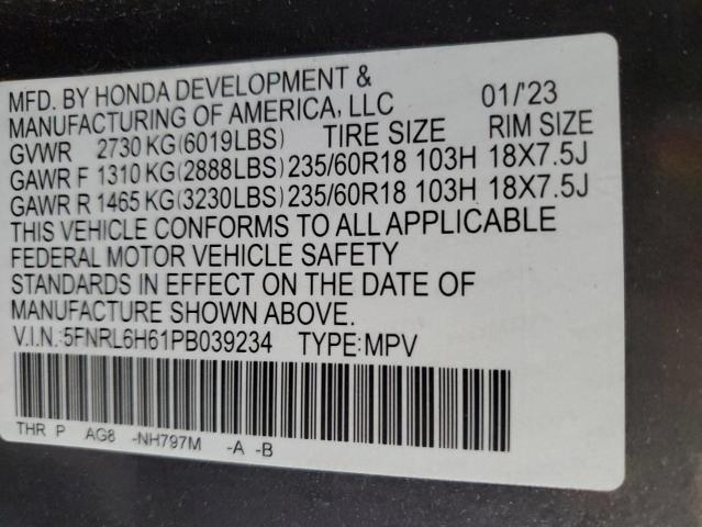 5FNRL6H61PB039234 Honda j35y7