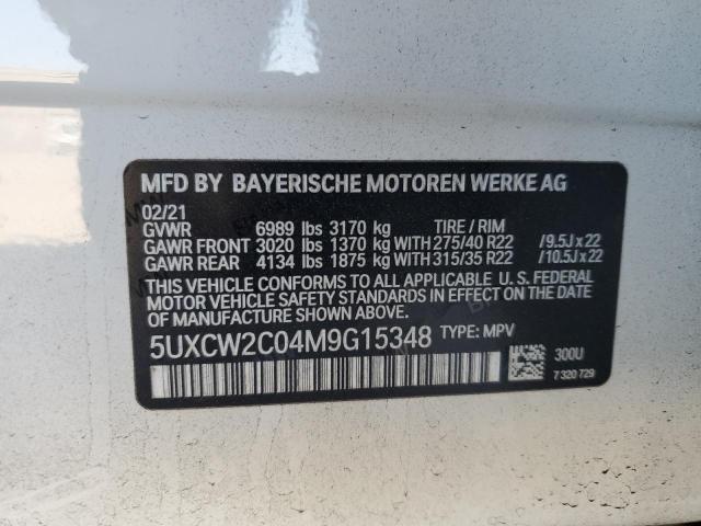 5UXCW2C04M9G15348 BMW 2021