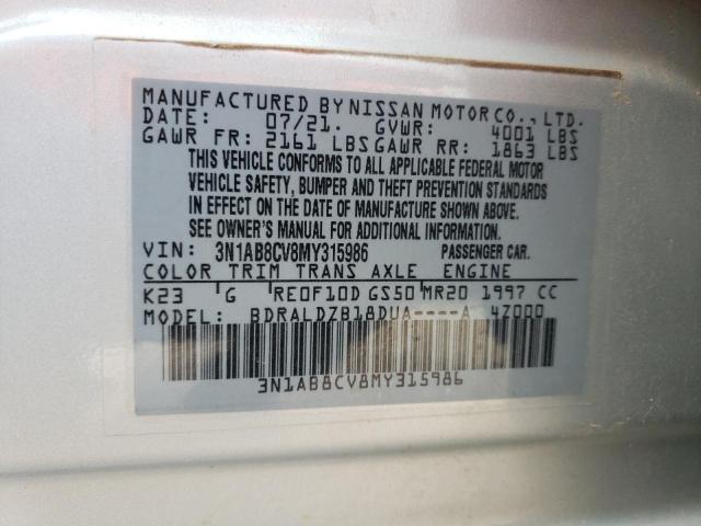3N1AB8CV8MY315986 Nissan Sentra