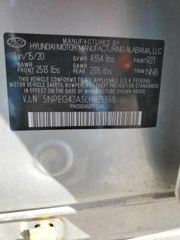 5NPEG4JA5LH025368 Hyundai SONATA SE