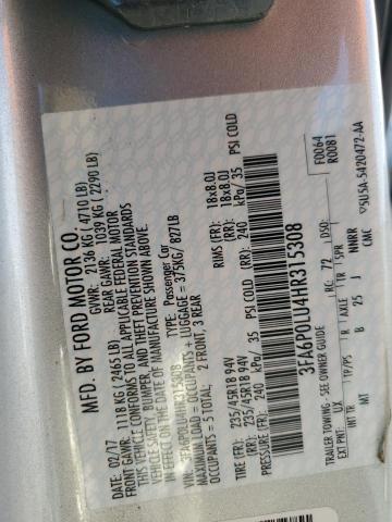 3FA6P0LU4HR315308 Ford 2.0l 4v atk hev