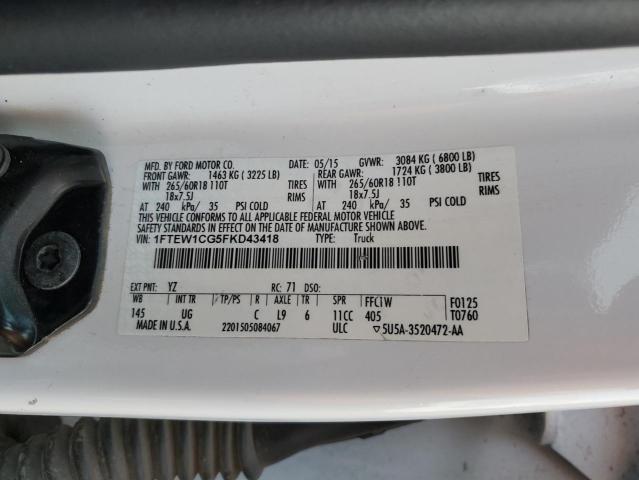 1FTEW1CG5FKD43418 Ford 2015