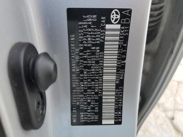 5YFBURHE4HP588200 Toyota 2zr-fe
