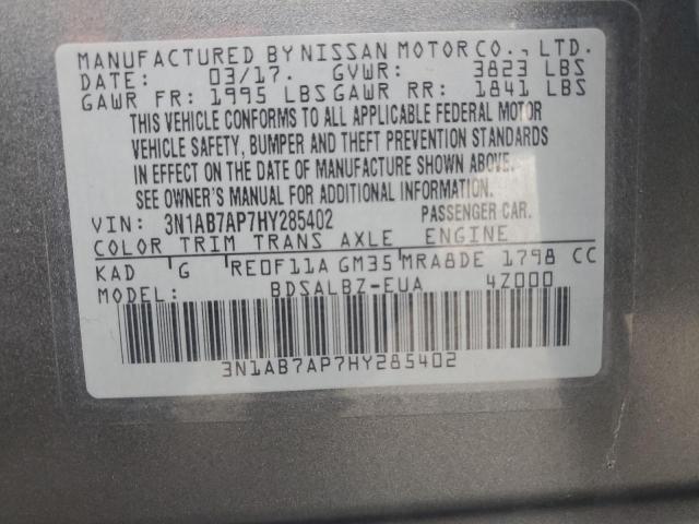 3N1AB7AP7HY285402 Nissan Sentra